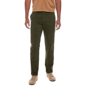Slowear Mens  Flat Front Regular Fit Pant, Green
